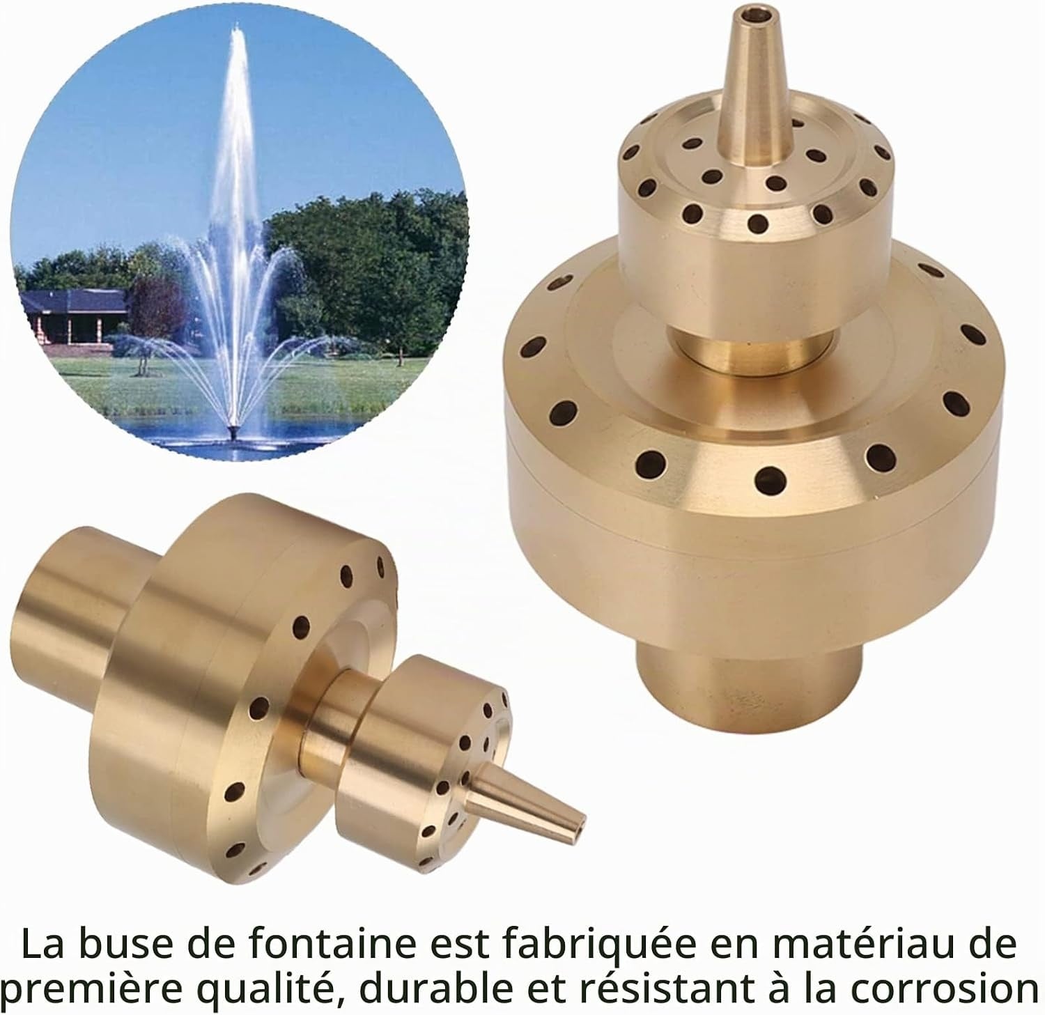 Buse de fontaine 2 niveaux en laiton - Raccord G1 pouce - 32% de remise