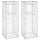 Lot de 2 cages gabions 50x50x140 cm argent - 34% de remise