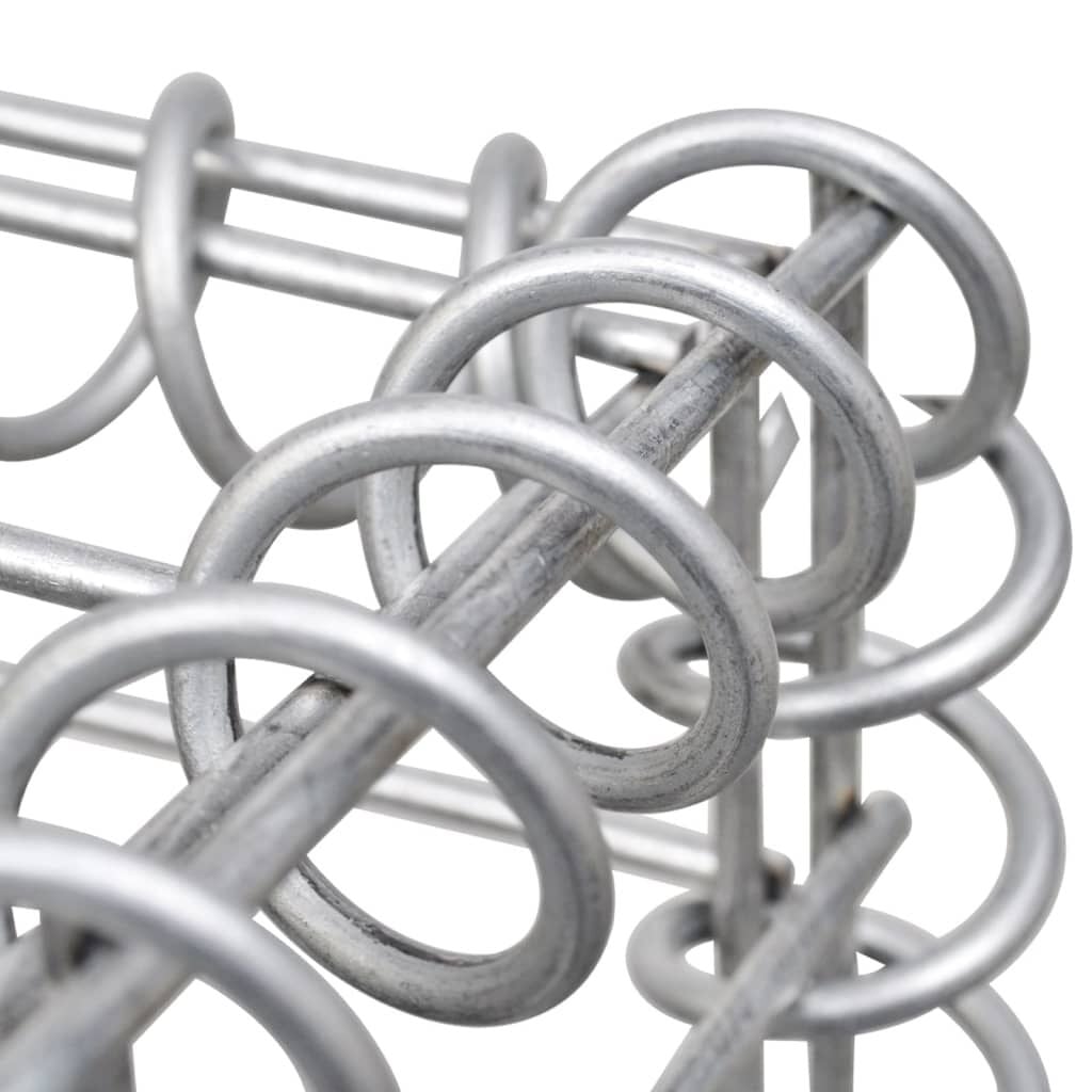 Lot de 2 cages gabions 50x50x140 cm argent - 34% de remise
