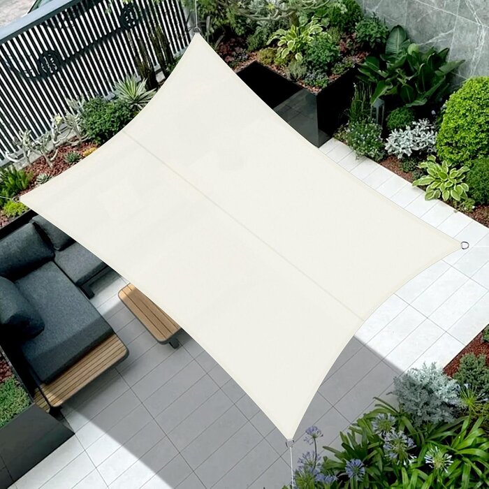Voile d'ombrage carrée 5x5m crème - 34% de remise