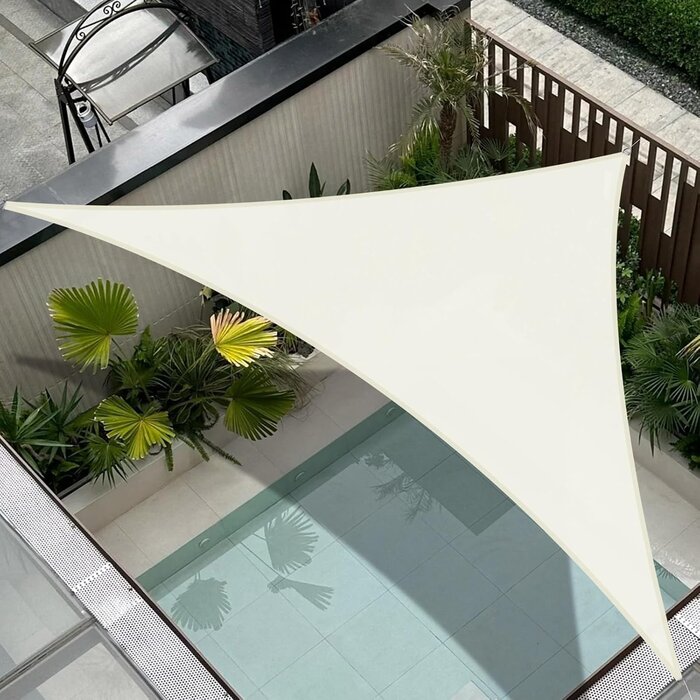 Voile d'ombrage carrée 5x5m crème - 34% de remise