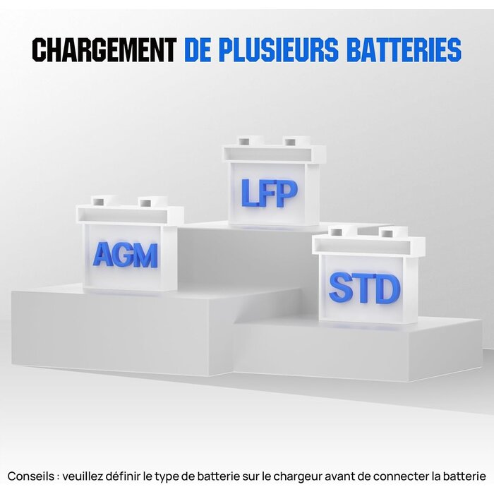 Chargeur Intelligent 12V/24V 20A - LiFePO4, AGM, Gel - 34% de remise