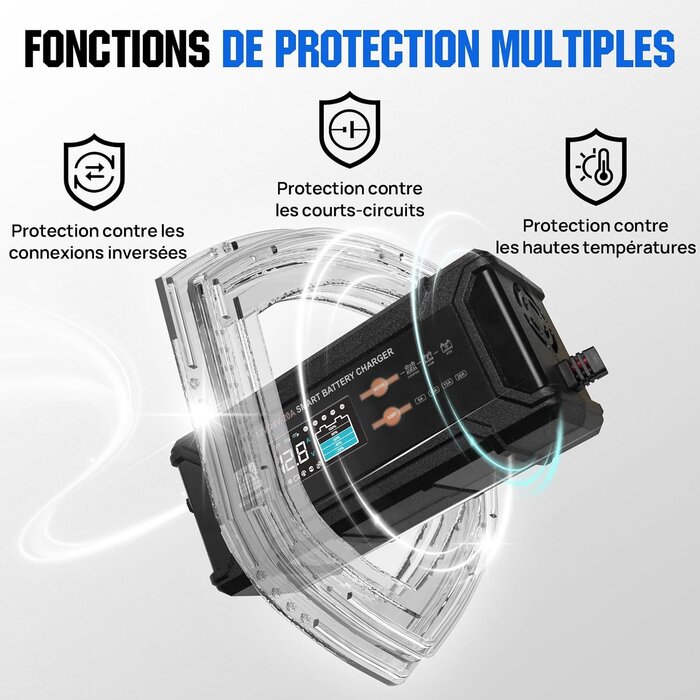 Chargeur Intelligent 12V/24V 20A - LiFePO4, AGM, Gel - 34% de remise
