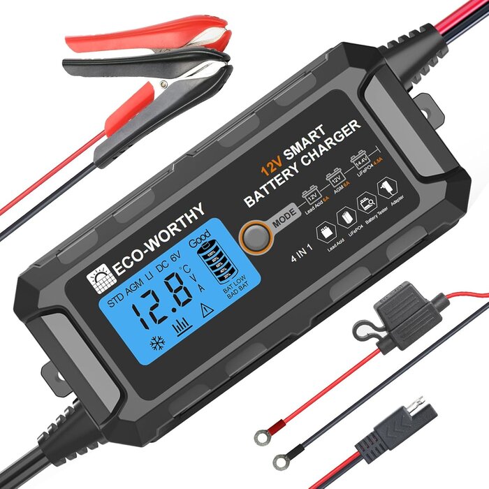 Chargeur Intelligent 12V/24V 20A - LiFePO4, AGM, Gel - 34% de remise