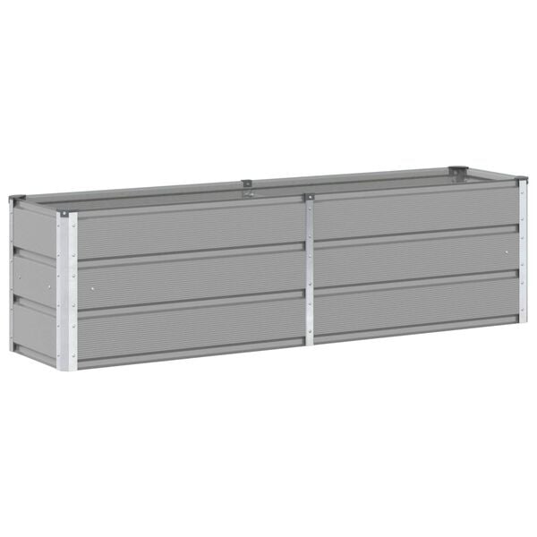 Jardinière en acier gris clair 160x40x45cm - 32% de remise