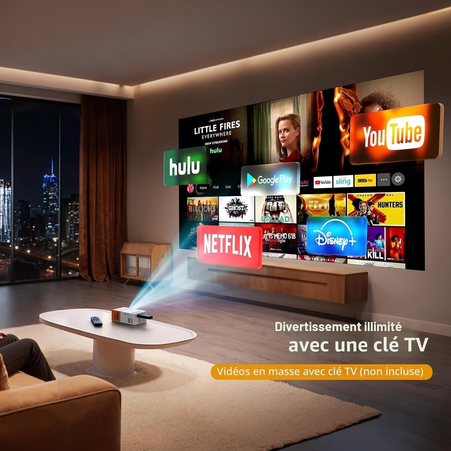 Mini projecteur portable Full HD WiFi Bluetooth - 33% de remise