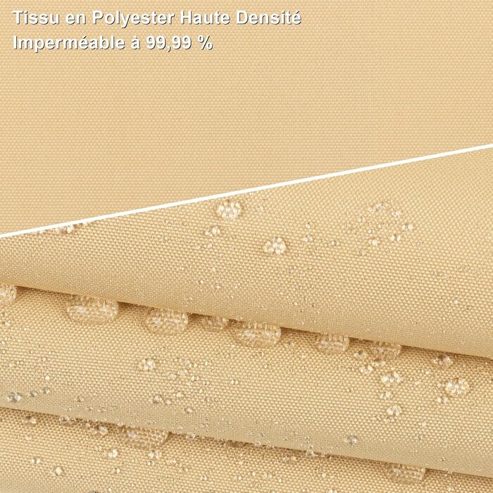Voile d'ombrage triangulaire 5x5x7m sable - 33% de remise