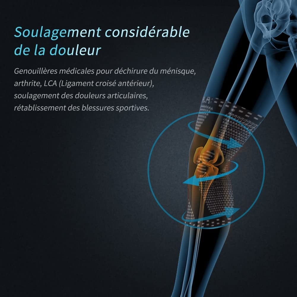 Genouillère de compression rotulienne taille M, bleu clair - 30% de remise
