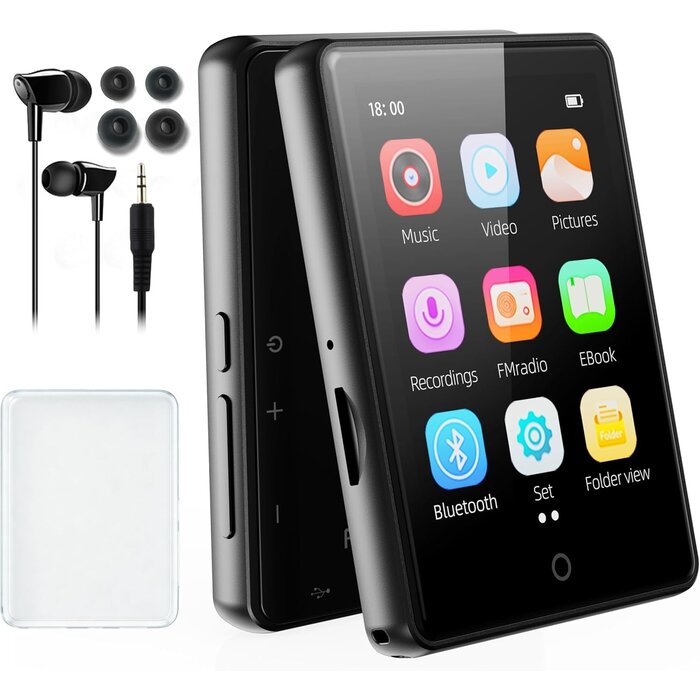 Lecteur MP3/MP4 64 Go Tactile Bluetooth 5.3 Violet - 28% de remise