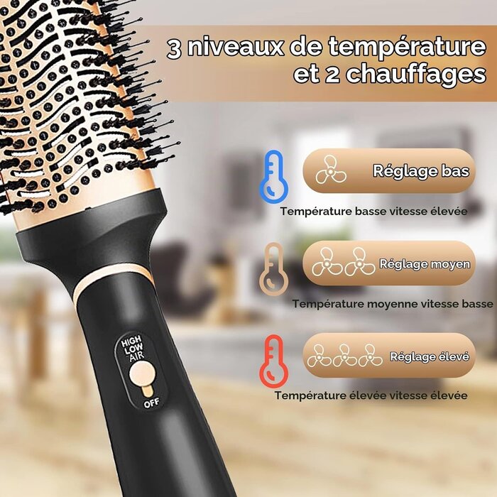 Brosse soufflante 4-en-1 1000W - Titane - 29% de remise