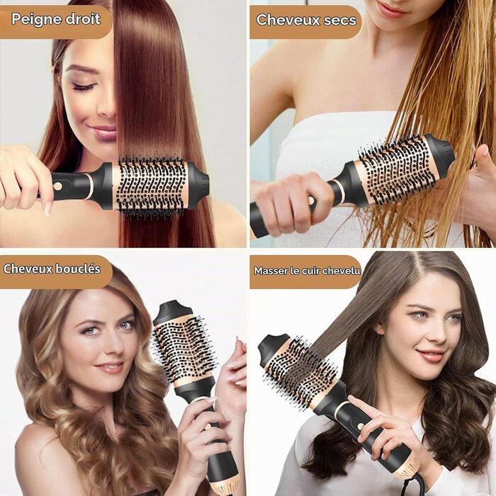 Brosse soufflante 4-en-1 1000W - Titane - 29% de remise