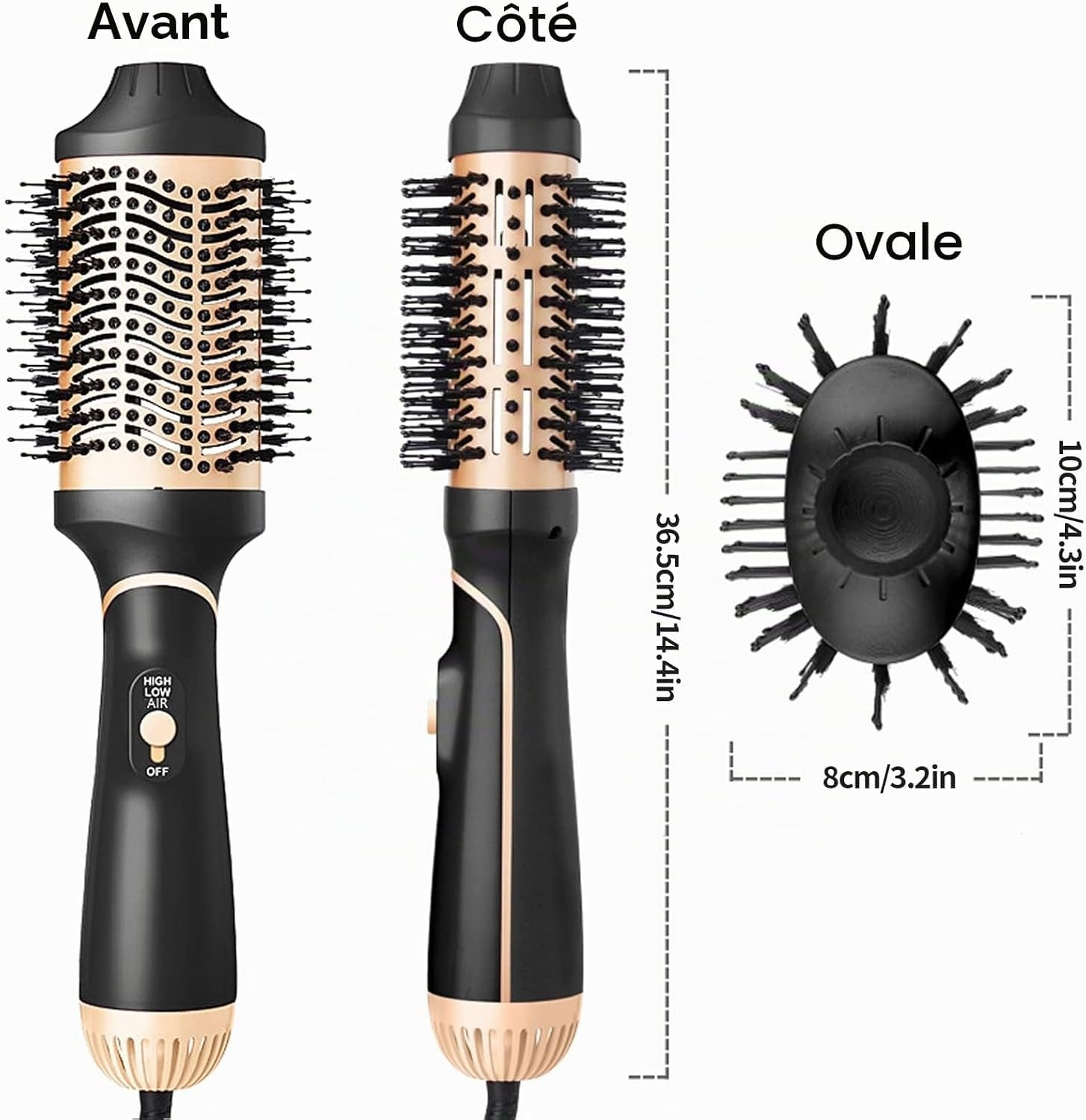 Brosse soufflante 4-en-1 1000W - Titane - 29% de remise