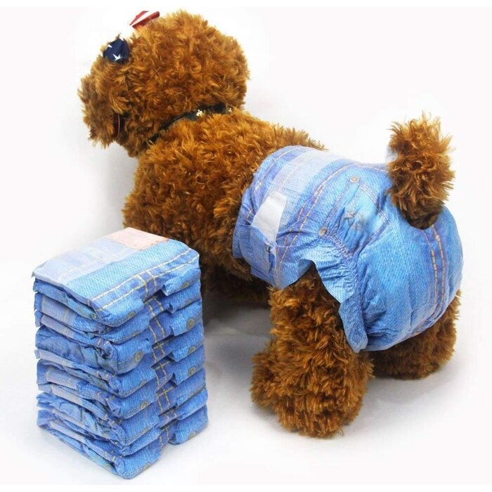 Couches pour chiennes Taille S, 48 unités, bleu jeans - 31% de remise