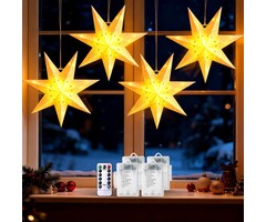 Lot de 3 étoiles LED 30 cm, 8 modes, télécommande - 39% de remise