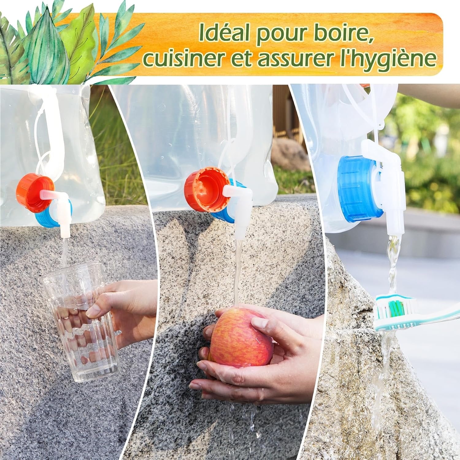 Réservoir d'eau pliable 10L - Camping - 29% de remise