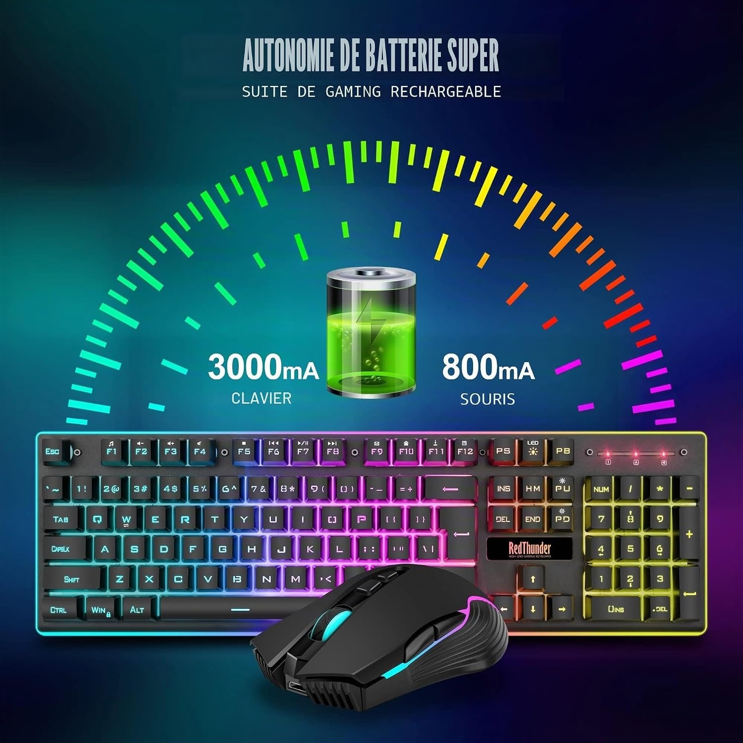 Ensemble Clavier et Souris Gaming Sans Fil - 33% de remise