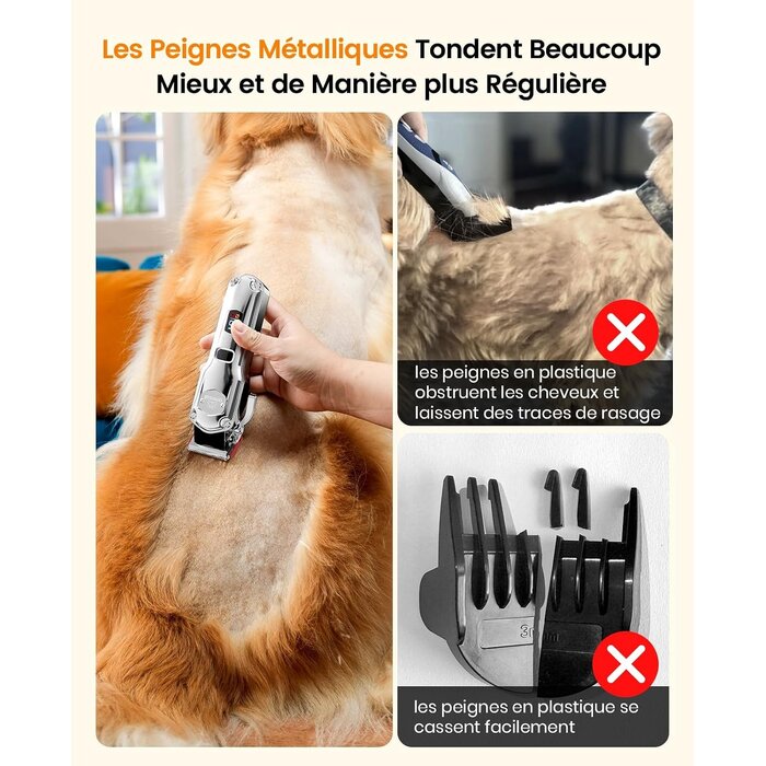 Tondeuse professionnelle pour chien - 33% de remise - Poils épais et bouclés