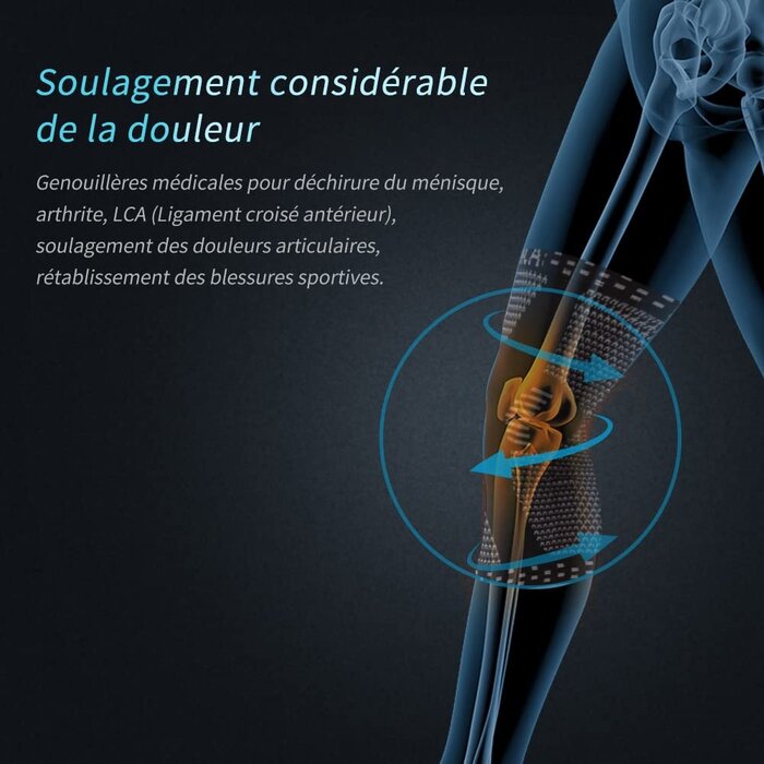 Genouillère de maintien avec stabilisateurs - Taille L - 30% de remise