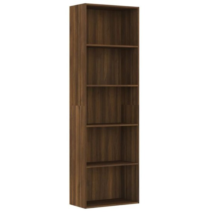 Bibliothèque 5 niveaux chêne brun 60x30x189cm - 34% de remise