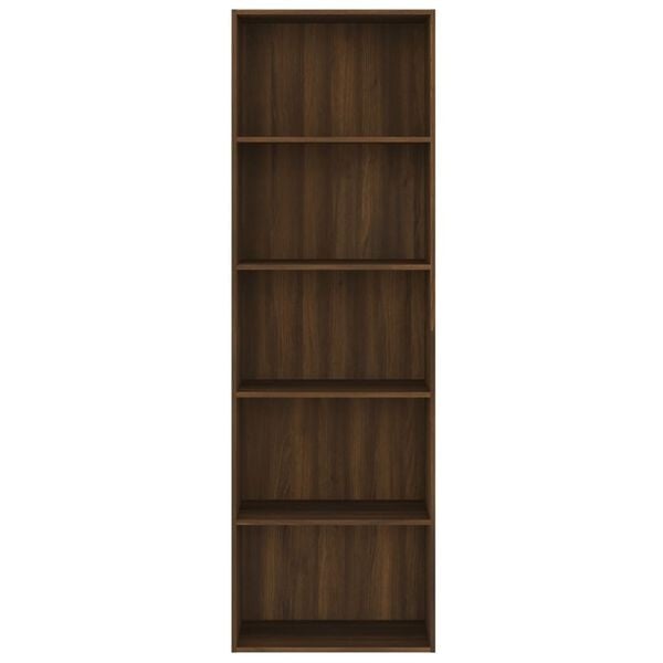 Bibliothèque 5 niveaux chêne brun 60x30x189cm - 34% de remise