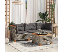 Vidaxl Banquette de jardin 3 places en poly rotin - 47% de remise