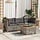 Banquette de jardin 3 places en poly rotin gris - 35% de remise