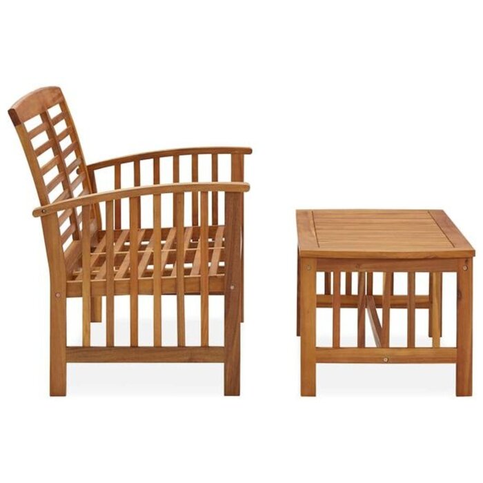 Ensemble salon de jardin 2 pièces en bois d'acacia - 35% de remise