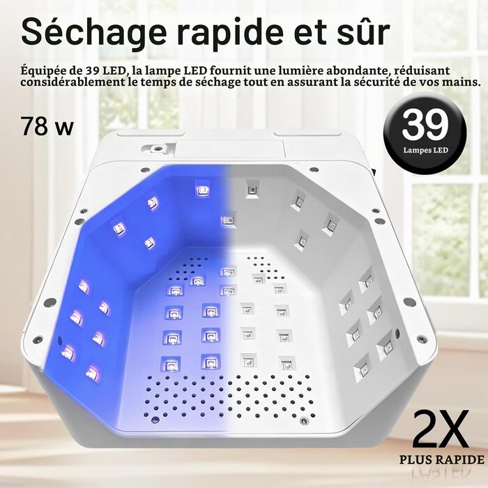 Lampe UV-LED rechargeable 48W pour ongles - 34% de remise