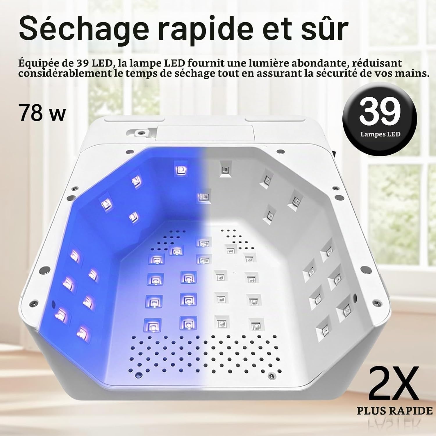 Lampe UV-LED rechargeable 48W pour ongles - 34% de remise