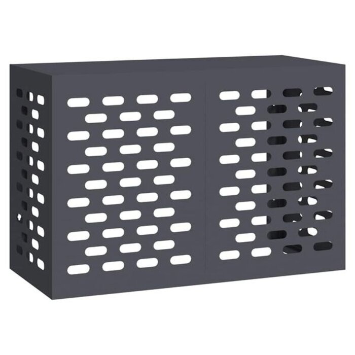 Cache climatiseur extérieur en acier anthracite 90x40x60cm - 34% de remise