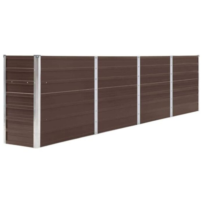 Jardinière surélevée en acier marron 320x40x77 cm - 34% de remise