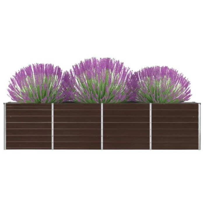 Jardinière surélevée en acier marron 320x40x77 cm - 34% de remise