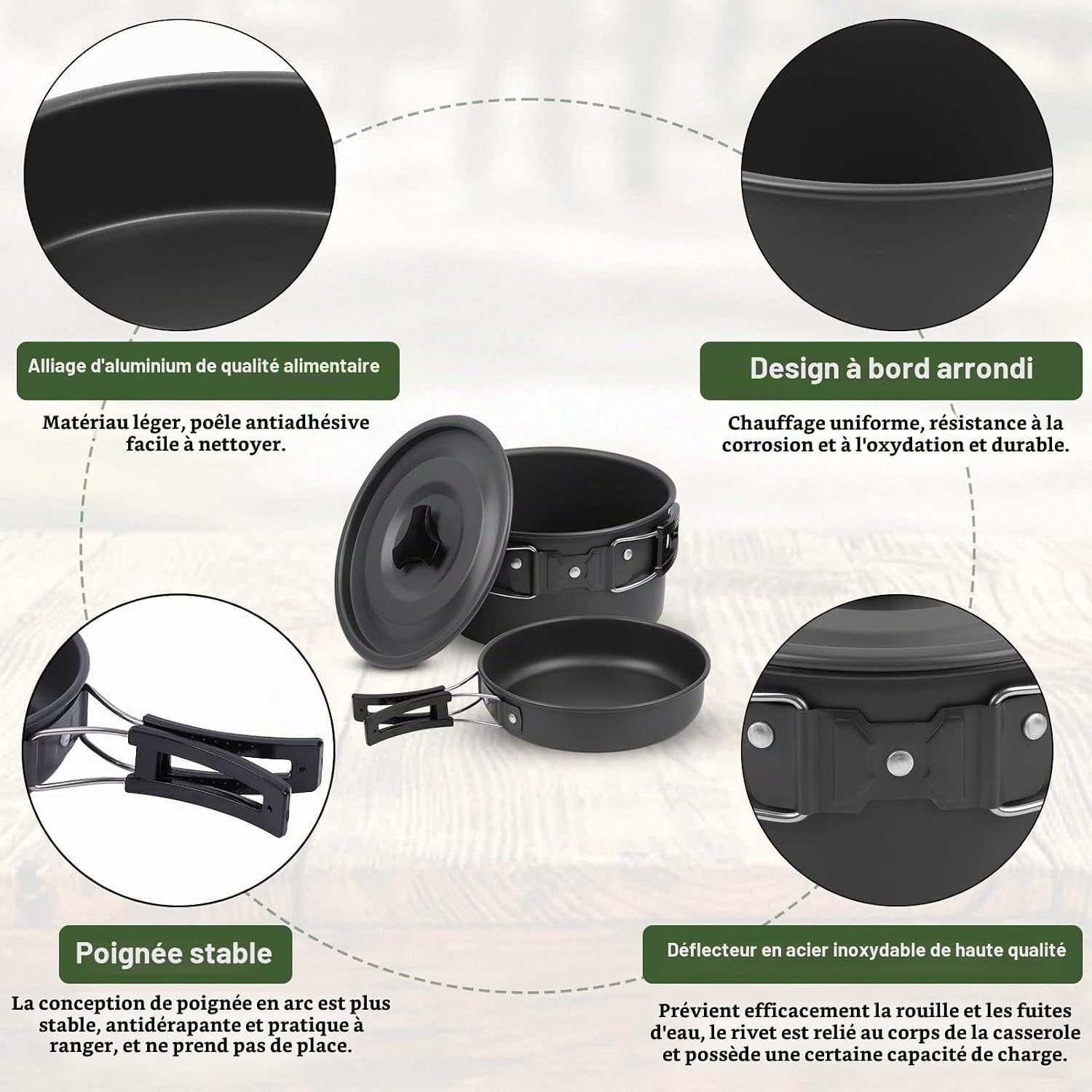 Set de 14 pièces pour cuisine de camping - 27% de remise