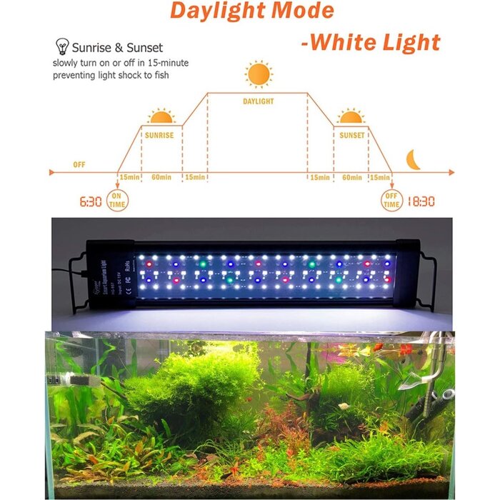 Éclairage LED 72W pour aquarium 122-139cm - 34% de remise