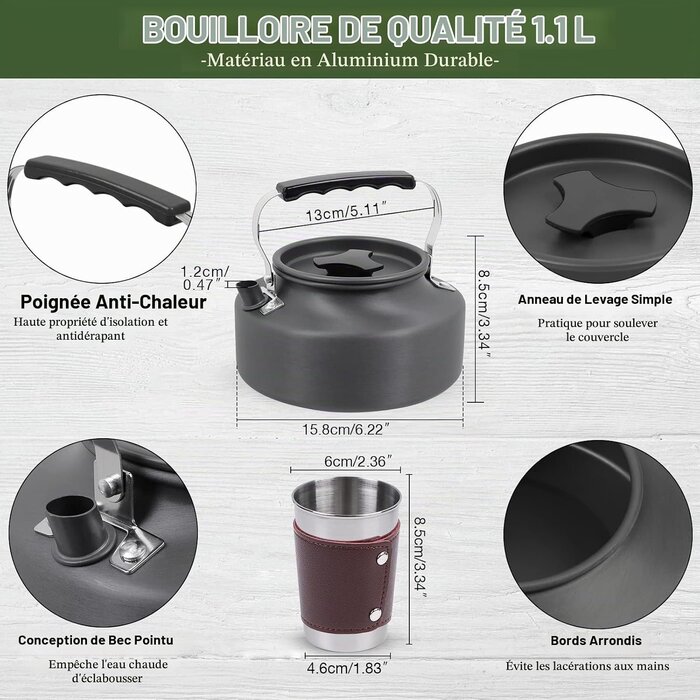 Set de cuisine de camping 14 pièces - 27% de remise