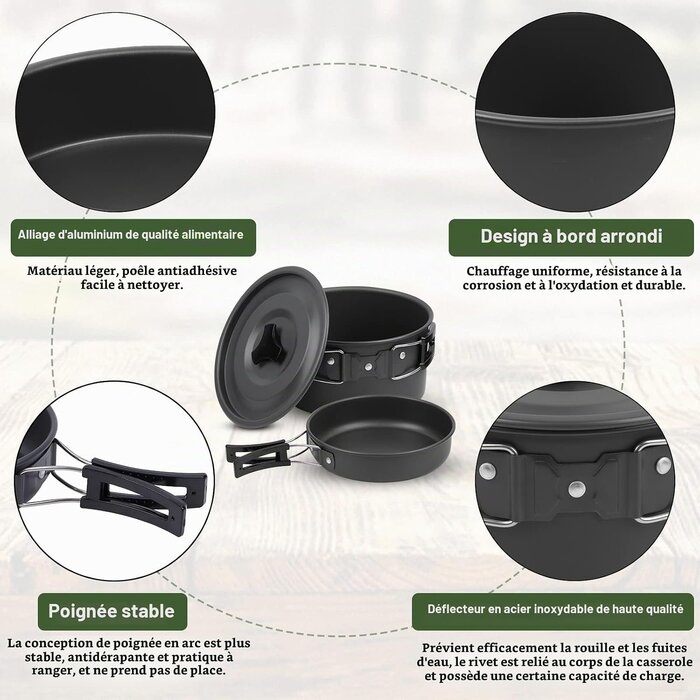 Set de cuisine de camping 14 pièces - 27% de remise