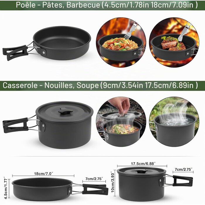 Set de cuisine de camping 14 pièces - 27% de remise