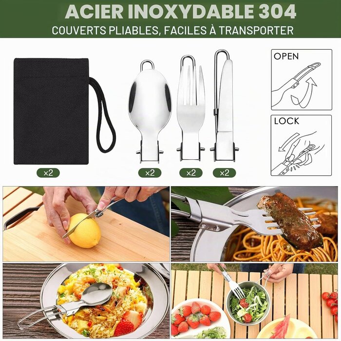 Set de cuisine de camping 14 pièces - 27% de remise