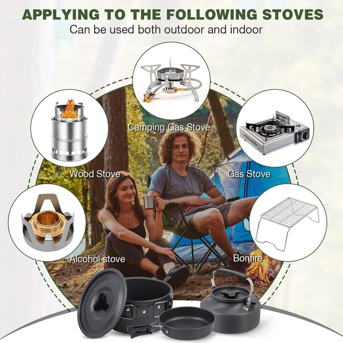 Set de cuisine de camping 14 pièces - 27% de remise