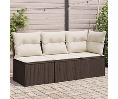 Vidaxl Banquette de jardin 3 places rotin avec rangement - 47% de remise