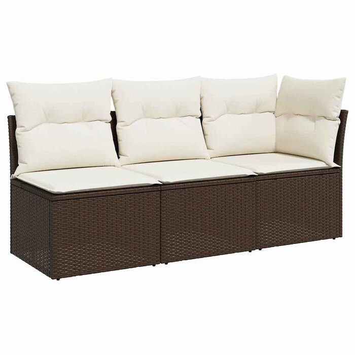 Banquette de jardin 3 places en rotin avec rangement - 35% de remise