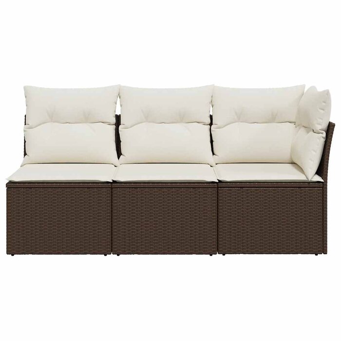 Banquette de jardin 3 places en rotin avec rangement - 35% de remise