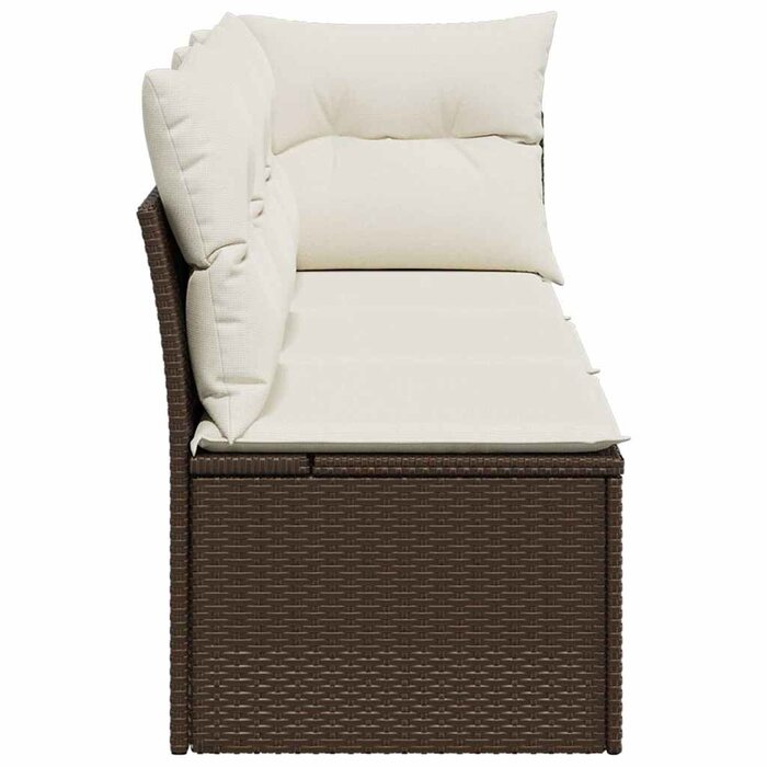 Banquette de jardin 3 places en rotin avec rangement - 35% de remise