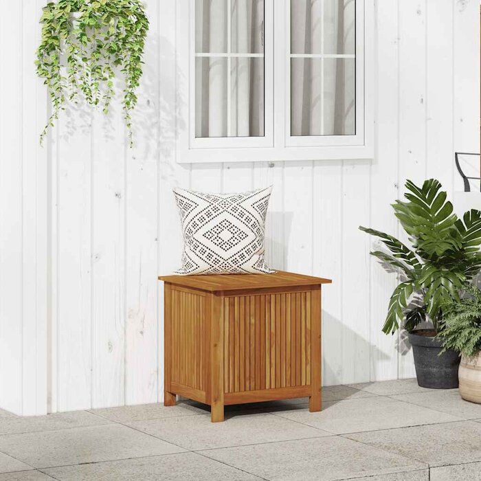 Coffre de jardin en acacia massif 60x50x58 cm - 34% de remise
