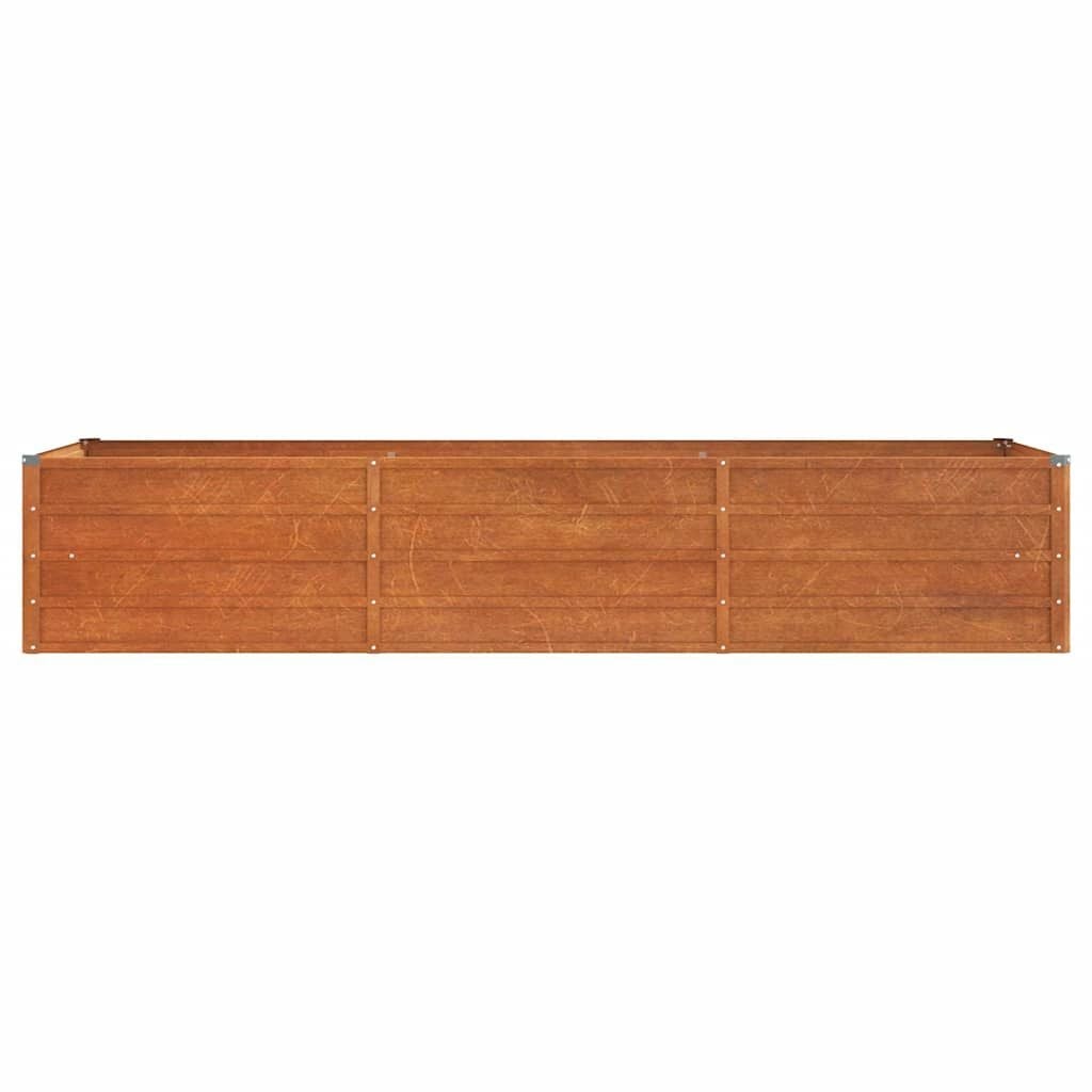 Jardinière en acier corten 240x80x45cm - Rouille - 34% de remise