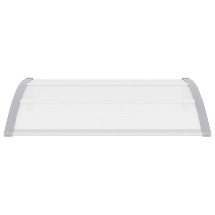 Auvent de porte 120x100 cm en polycarbonate gris - 33% de remise