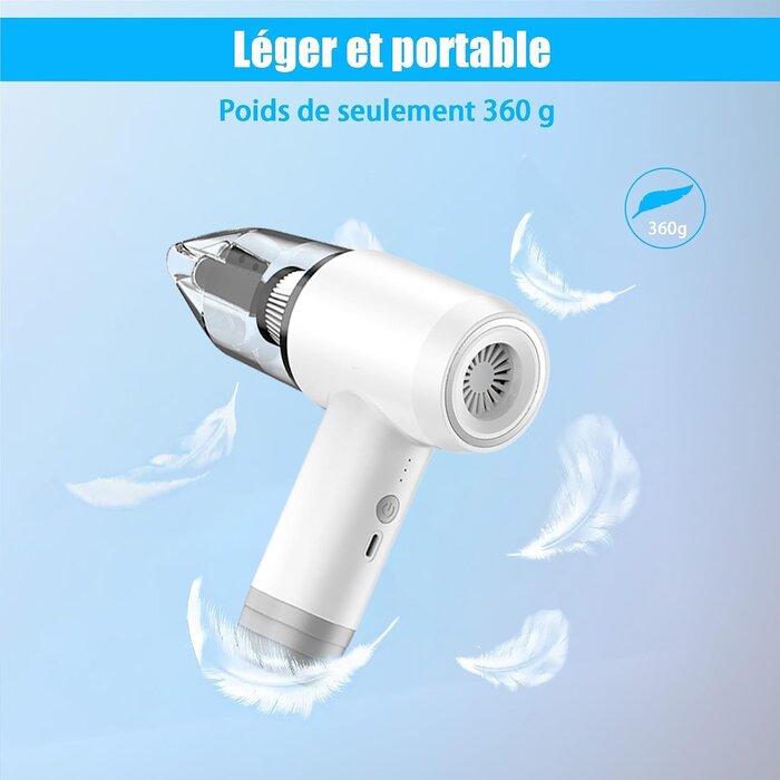 Mini aspirateur sans fil 6-en-1 multifonction - 12000Pa - 32% de remise