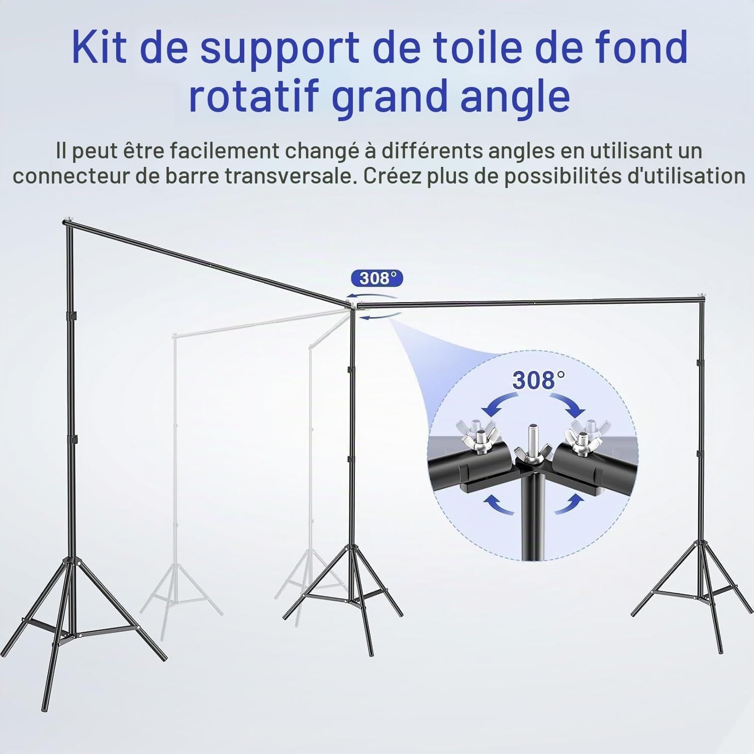 Support de fond studio photo 6m x 2,1m - 34% de remise