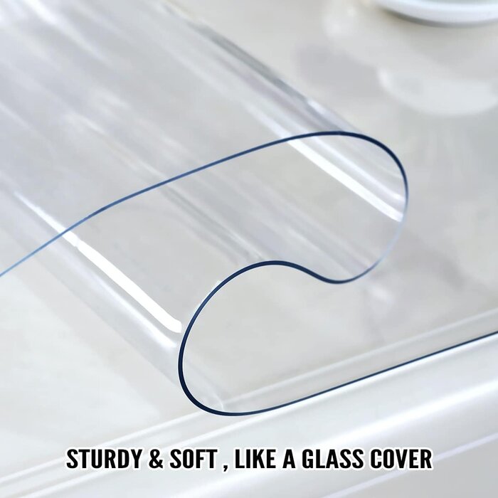 Protège-table transparent PVC 100x100 cm - 2 mm - 27% de remise