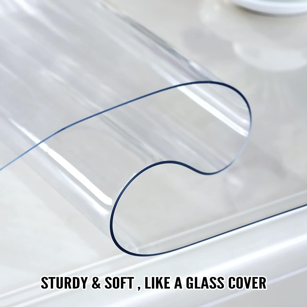 Protège-table transparent PVC 100x100 cm - 2 mm - 27% de remise